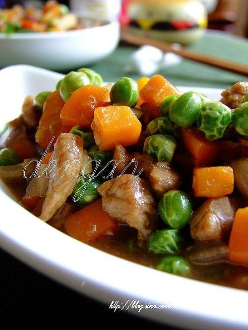 酱肉豌豆的做法
