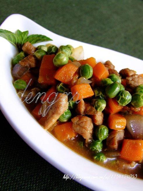 酱肉豌豆的做法