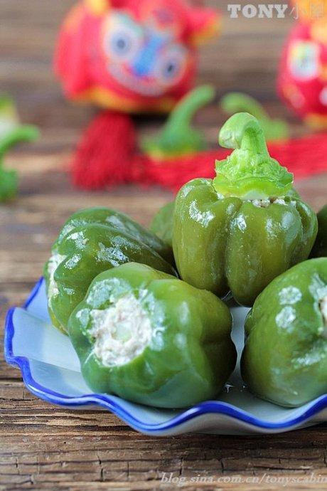 青椒肉盅的做法