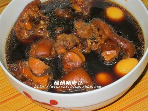 酸醋猪脚汤的做法