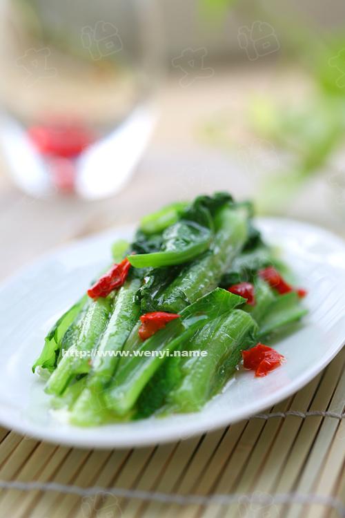 剁椒炒小白菜的做法