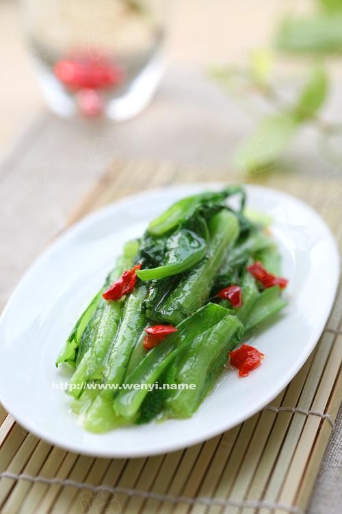 剁椒炒小白菜的做法