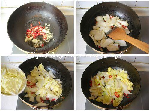 白菜猪肉炒木耳的做法