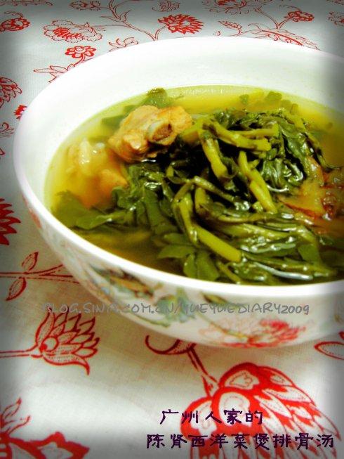 陈肾西洋菜煲排骨汤的做法