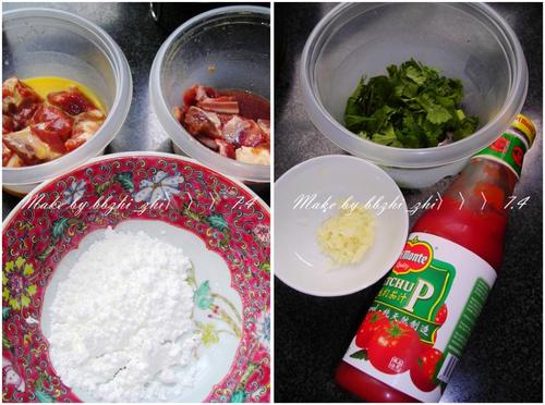 蛋茄汁粒粒骨的做法