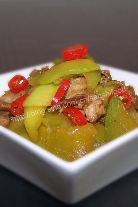 南瓜炒肉片的做法