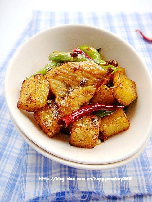 红薯花椒鸡的做法