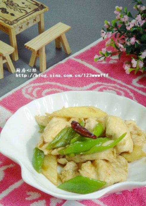 茭白小炒鸡的做法