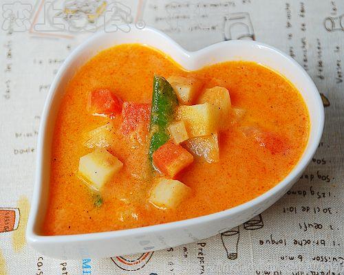 番茄蔬菜浓汤的做法