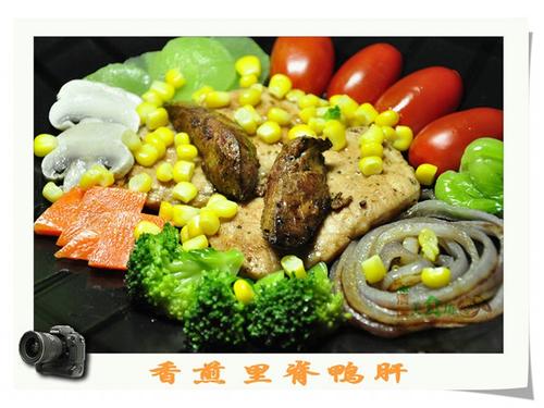 香煎里脊鸭肝的做法