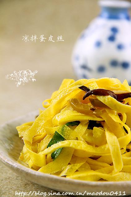 凉拌蛋皮丝的做法