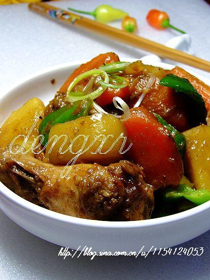 土豆胡萝卜炖鸡翅根的做法