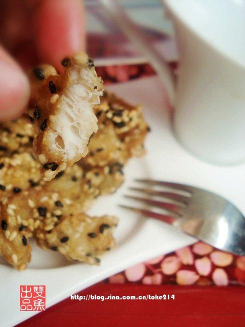 芝麻鱼条的做法