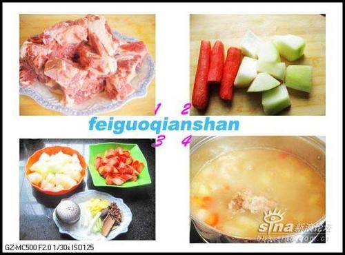 冬瓜炖骨头的做法