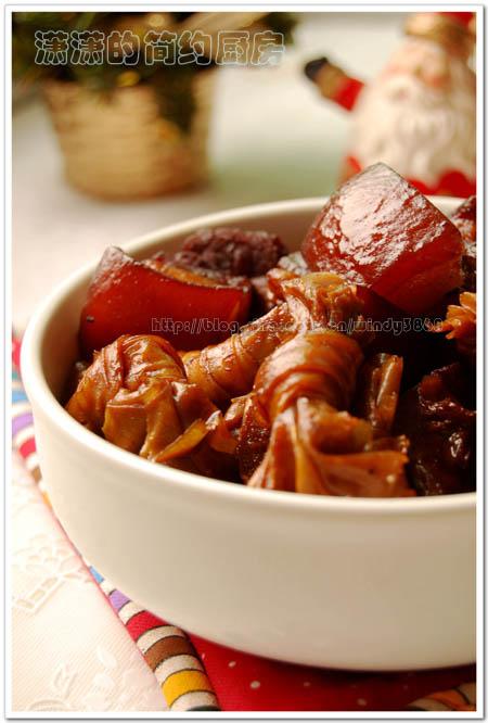 腐竹结烧肉的做法