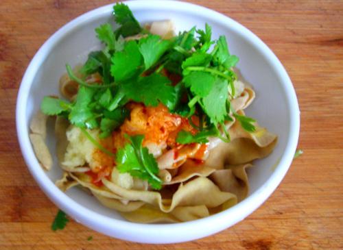 蒜蓉香菜拌鸭肠的做法