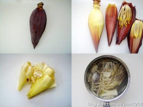 芭蕉花炒肉的做法