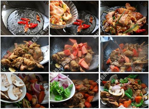 双孢菇烧仔鸡的做法