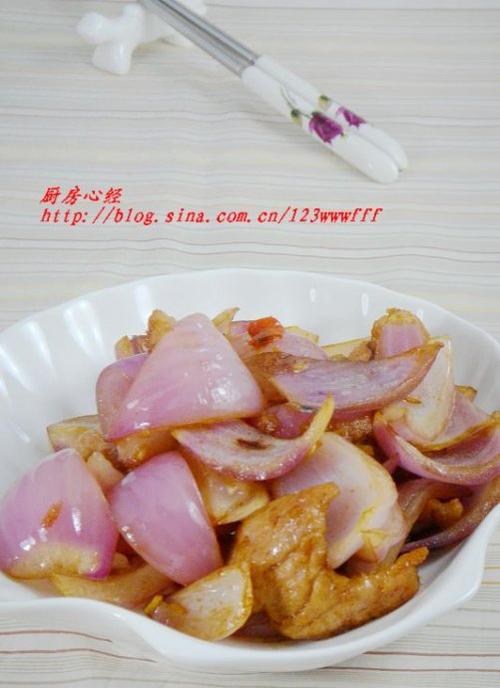 猪里脊炒葱头的做法