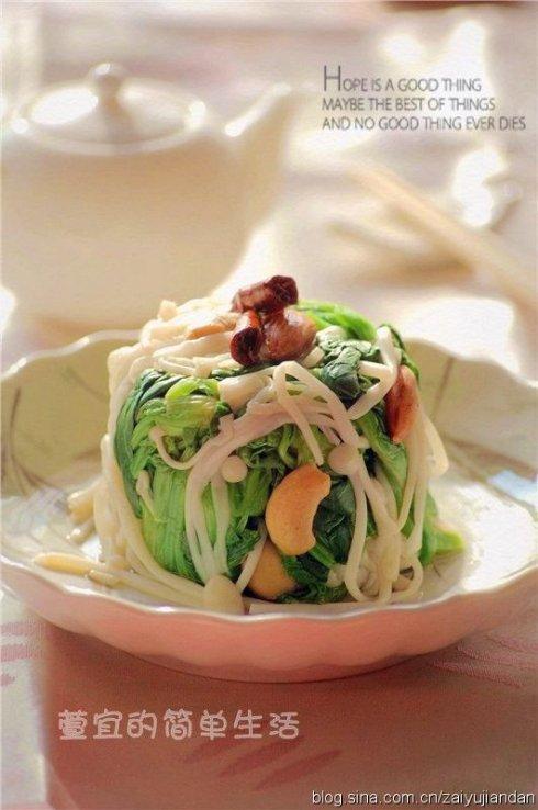 果仁菠菜塔的做法