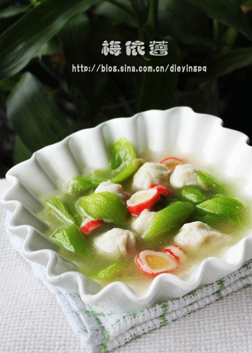 丝瓜浸鱼丸的做法