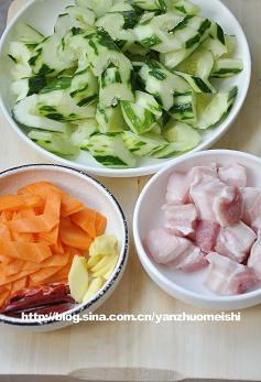 黄瓜烧虎皮蛋的做法