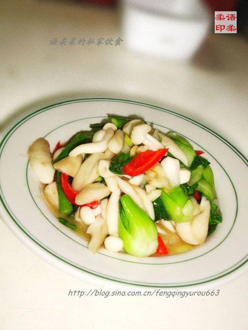 蘑菇油菜的做法