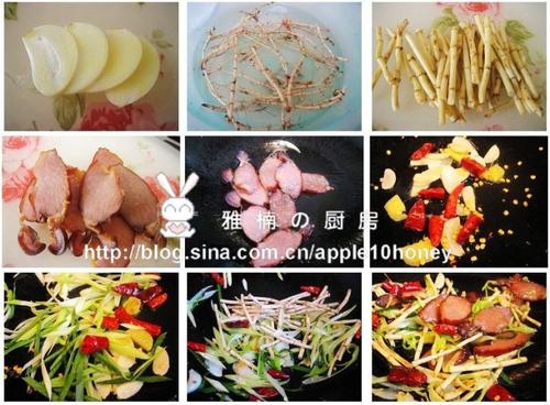 折耳根炒腊肉的做法