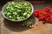 红椒炒大豆的做法