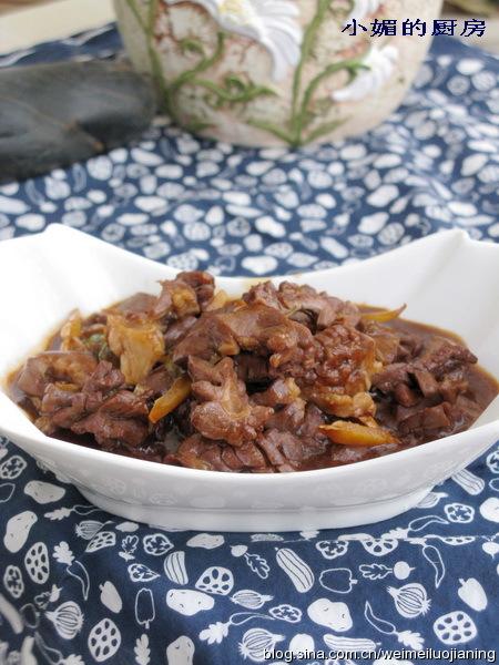 大葱炒猪心的做法