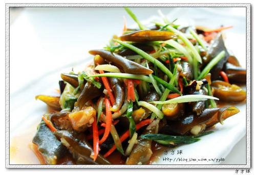 凉拌黄金海茸条的做法