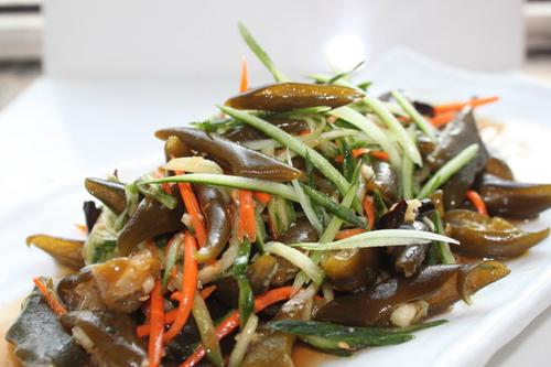 凉拌黄金海茸条的做法