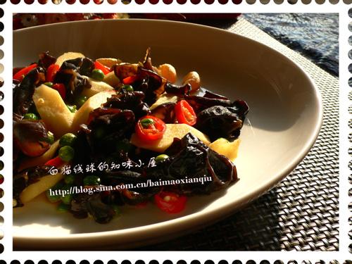 黑木耳炒山药的做法