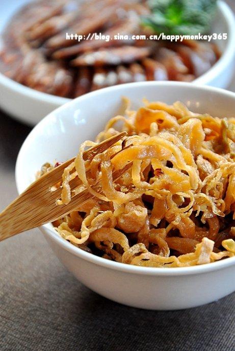 腊肉煮豆丝的做法