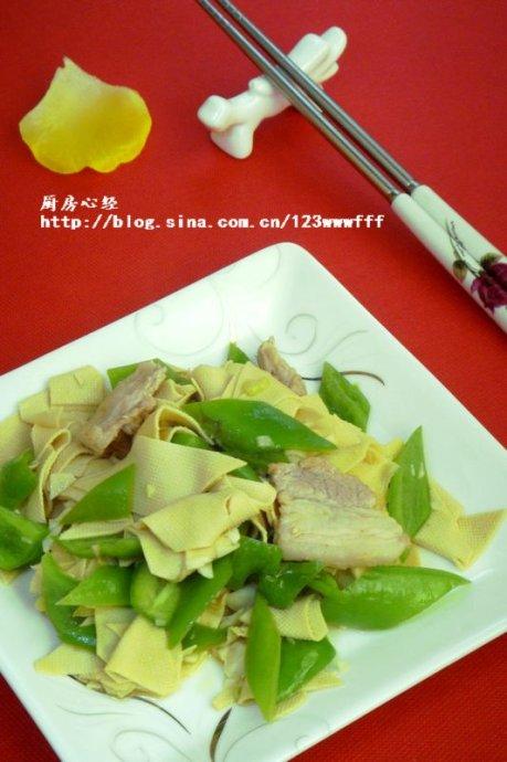 尖椒豆片的做法