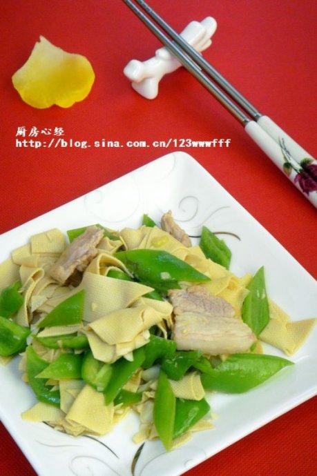 尖椒豆片的做法