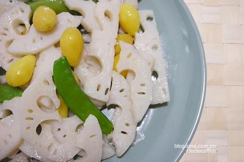 清炒白果时蔬的做法