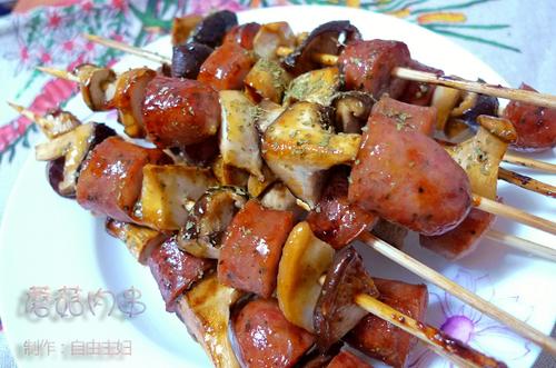 蘑菇肉串的做法