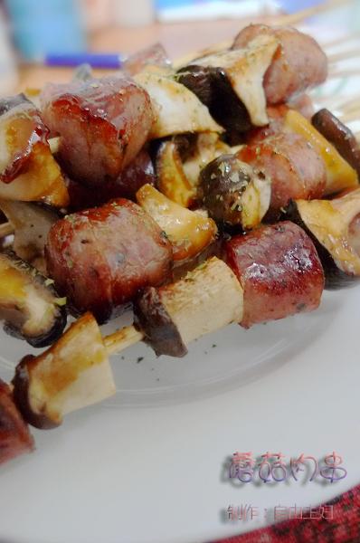 蘑菇肉串的做法