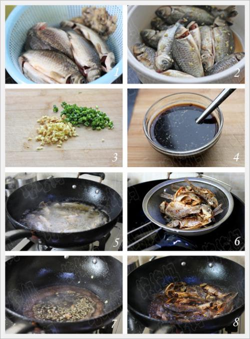 糖醋薰小鲫鱼的做法