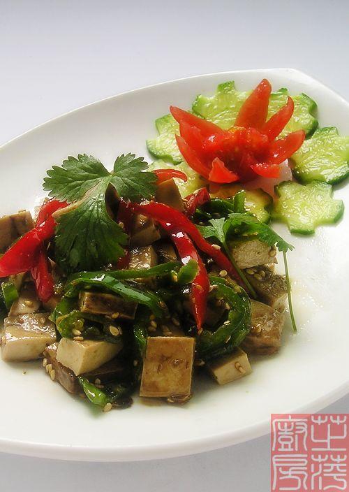 虾油拌豆干的做法