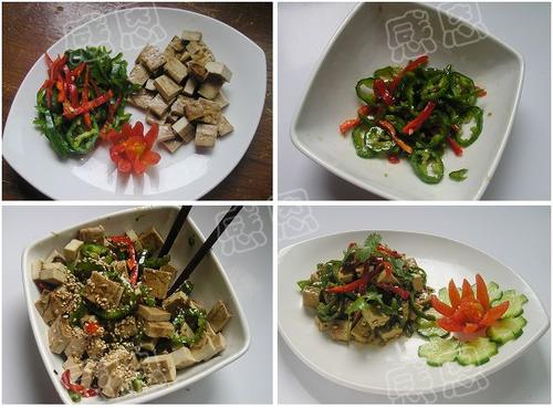 虾油拌豆干的做法