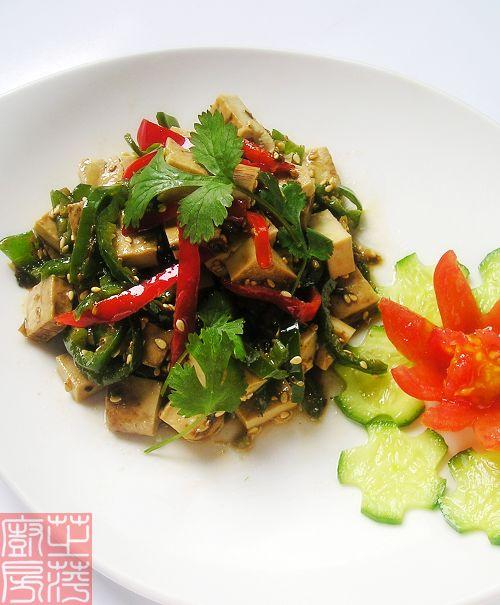 虾油拌豆干的做法