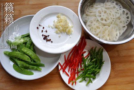 滑藕片小炒的做法