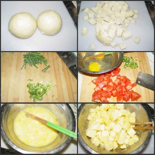 西红柿炒馒头粒的做法