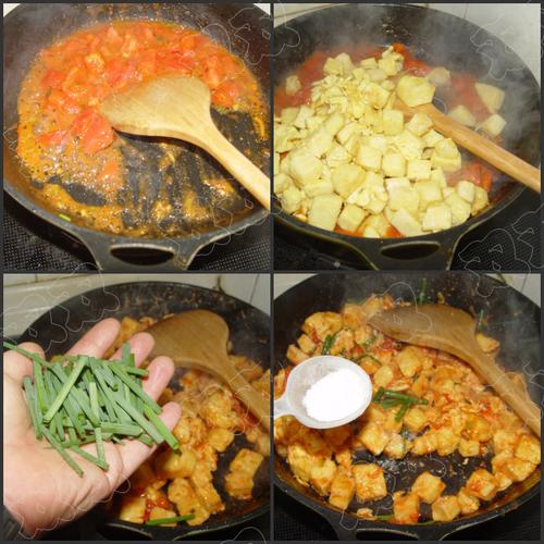 西红柿炒馒头粒的做法