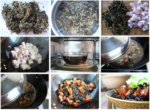 苋菜干烧肉的做法