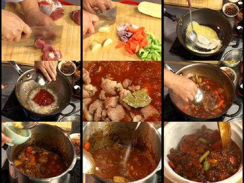 罐焖牛肉和腌菜炒汤圆的做法