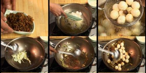 罐焖牛肉和腌菜炒汤圆的做法