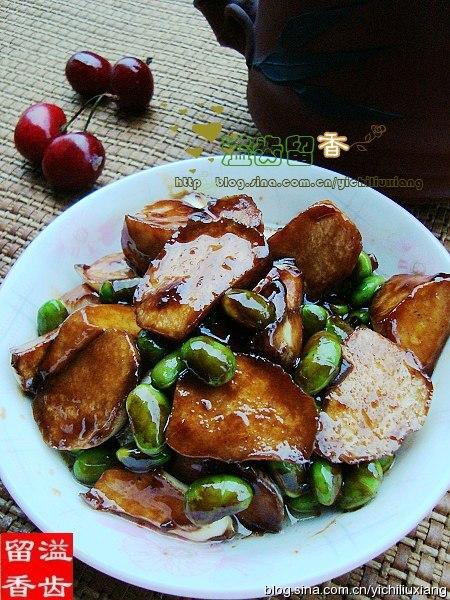 蚝油茭白毛豆的做法